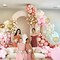 Rose Gold Balloon Kit, 147Pcs Metallic Gold White Pastel Nude Pink and Rose Gold Balloons Garland with Confetti